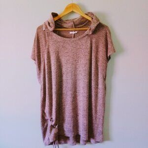 Maurices Hooded Semi Sleeveless Maroon Shirt